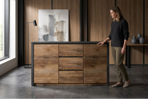 Luxus Kommoden Lowboard Anrichte Kommode Design Holz Schrank Möbel sideboard
