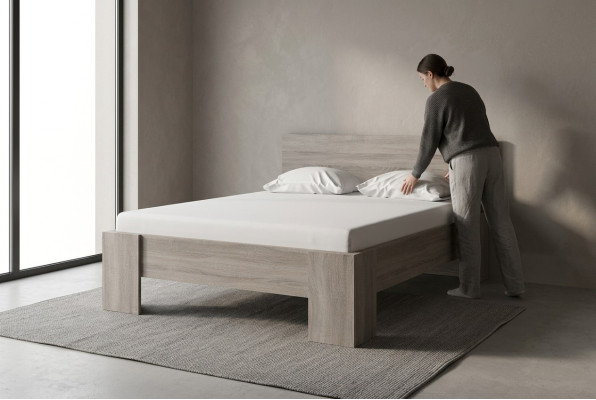 Luxus Design Möbel Schlafzimmer Holzbett Bett Landhaus Stil Betten Doppel Holz