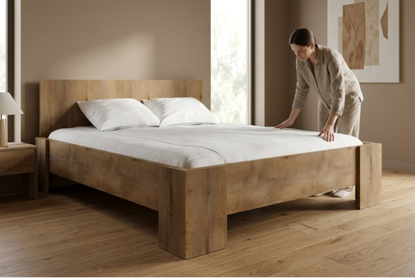 Luxus Polster Stoff Designer Bett Schlafzimmer Betten Textil Holz Hotel