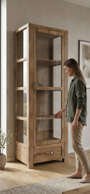 Schrank Esszimmerschrank Glas Schrank Möbel Regal Vitrine Vitrinen Holz Landhaus