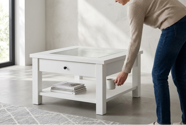 Holztisch Couchtische aus Holz massive wohnzimmer möbel 93x93cm tische massiv