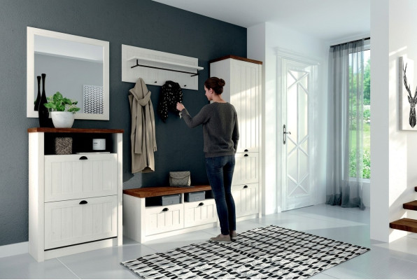 Garderobe Set Holz Aufbewahrung Türgarderobe 5tlg Neu Flur Garderoben Diele Set