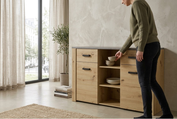 Kommodenschrank Sideboard Möbel Anrichte Holz Regal Landhaus Kommode Kommoden