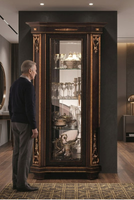 Vitrine Schrank Klassische Vitrinen Wohnzimmer Schränke Deko Anrichte Neu