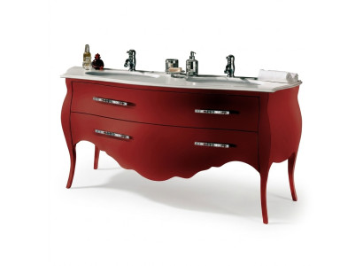 Badmöbel Unterschrank Badschrank Rot 175cm Schrank Badezimmermöbel Hänge Bad Neu