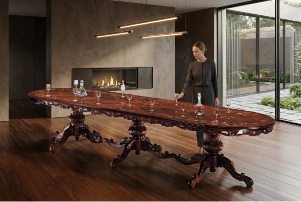 Esszimmer Tische Tisch Design Holz Möbel Esstisch Königlicher Massivholz Möbel