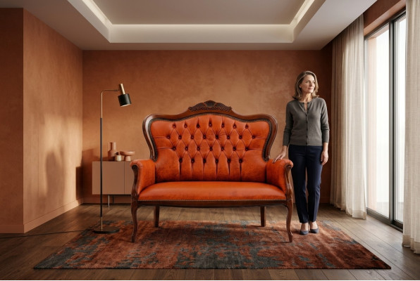 Art déco Zweisitzer Neu Sofa 2 Sitzer Design Sofas Polster Couchen Textil Relax