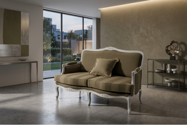 Design Polster Textil Sofas Couchen neues Doppelsofa Luxus Sofa 2 Sitzer Möbel