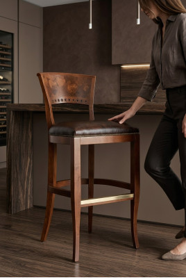 Hocker Barhocker Königlicher Polster Klassisch Samt 1 Sitzer Antik Stil Stuhl