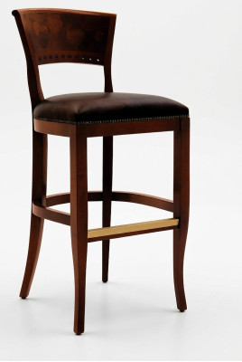 Hocker Barhocker Königlicher Polster Klassisch Samt 1 Sitzer Antik Stil Stuhl