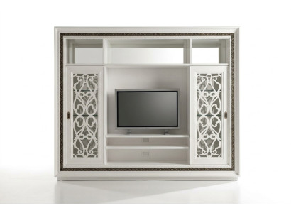 Schrank Vitrine Holz Wohnzimmer Möbel TV Schrankwände Moderne Design Wohnwand