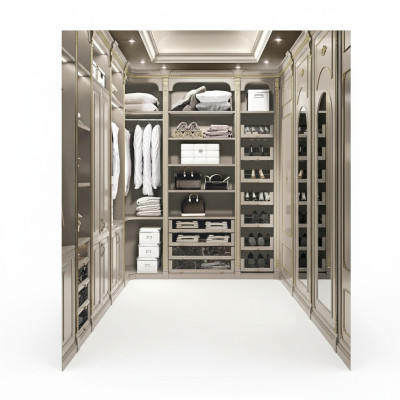 Begehbarer Kleider Schrank Luxus Umkleide Klassische Garderobe Maßanfertigung
