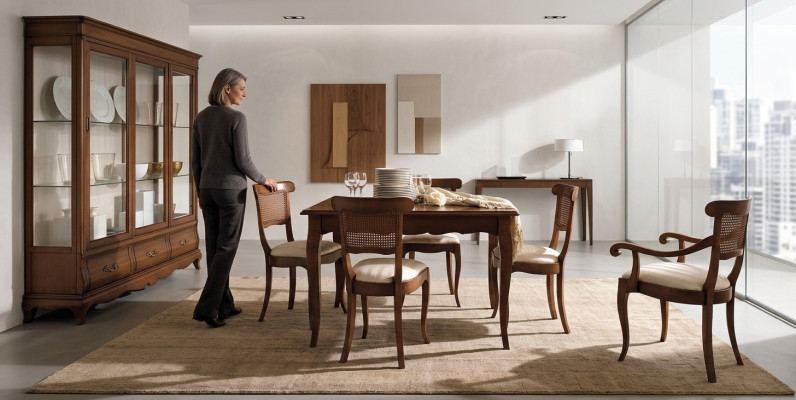 Designer Stühle Lehn 4x Holz Barock Stuhl Set Klassische Sitz Polster Garnitur