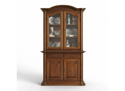 Holz Vitrinen Glas Schrank Echtholz Anrichte Vitrine Wohnzimmer Möbel Massive