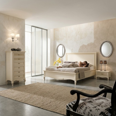 Design Klassische Luxus Betten Gruppe Holz Bett Nachttisch 4tlg Schlafzimmer Set