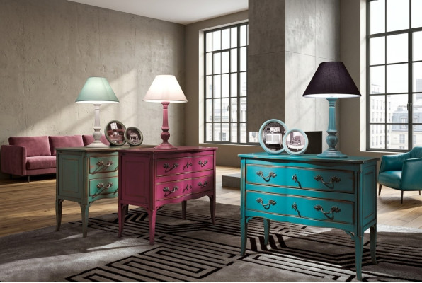 Design Kommode Anrichte Side Lowboard Schrank Regal Luxus Abstrakt Wohnzimmer