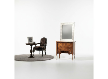 Set Kommode mit Spiegel Kommoden Wohnzimmer Holz Schrank Landhaus Stil Design