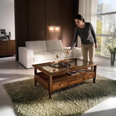Stůl Konferenční Stoly Pohovka Moderní 130 cm Design Čtverec Konferenční Stolek Dřevěný Nový