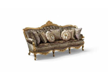 Pohovka 3místná sofa Art déco třímístná textilní pohovka nová