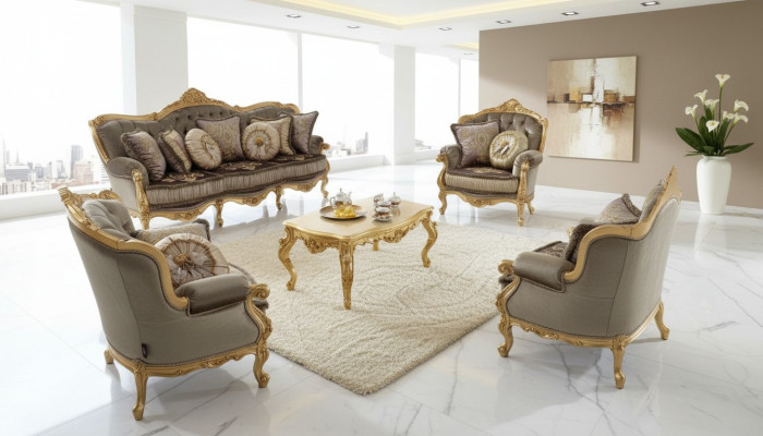 Sofa Sofagarnitur 3 2 1 1 Sitzer Relax Couch Polstergarnitur Designer NeuTextil