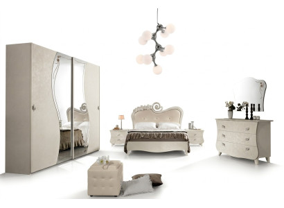 Design Schlafzimmer Komplett Set Nachttisch Kleiderschrank Barock Rokoko 6tlg.