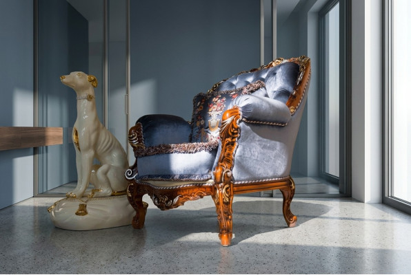Design Luxus Klassische Lehnen Textil Sessel 1-Sitzer Sofa Polster Sofas Einsitzer
