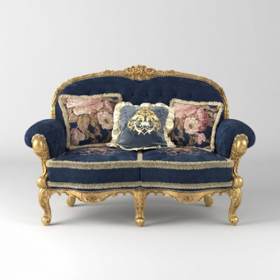 Chesterfield Sofa 2 osoby Polstrovací pohovka Sametová látka Dvousedadlový nábytek Nový