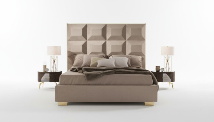 Design Modern Luxury Bedroom Nightstand Beds Bed 3-piece Bedroom Set   Dizajn Moderní Luxusní Nocní Stolek Postele Postel 3-dílná Sada Ložnice