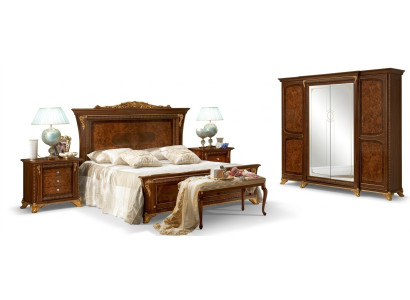 Luxus Gruppe Garnitur Neu Bett 2x Nachttisch 3 tlg. Schlafzimmer Set