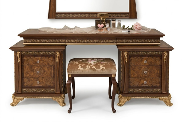 Frisierkommode Frisiertisch Barock Antik Stil Schminktisch Tische Konsolen Tisch