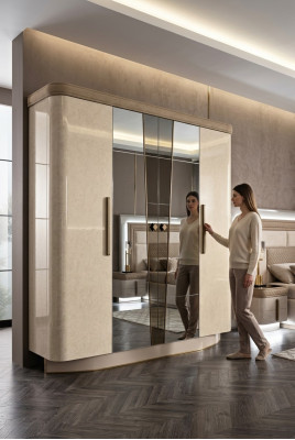 Schlafzimmer Möbel Italien Holzschrank Echtholz Kleiderschrank Schrank Massive