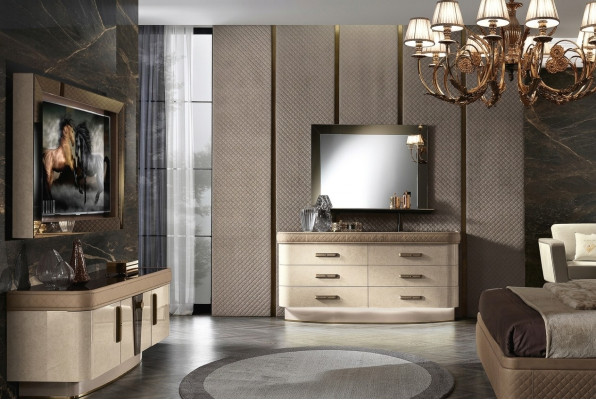 Komoda nábytek skupiny dřeva design skříň nový obývací pokoj set komoda zrcadlo