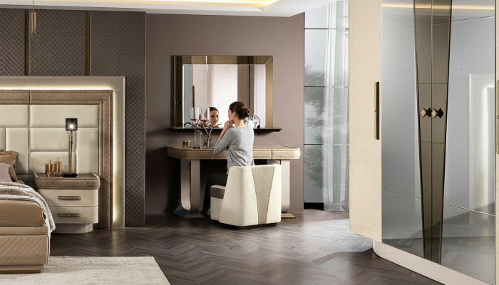 Vanity table Bedroom Stool Set Chest of drawers Table Console Mirror