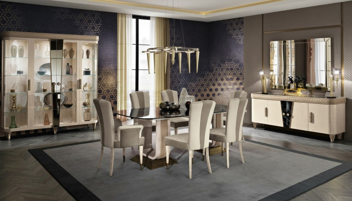 Zařízení stolu s mramorovým vzhledem nový luxus italský design.