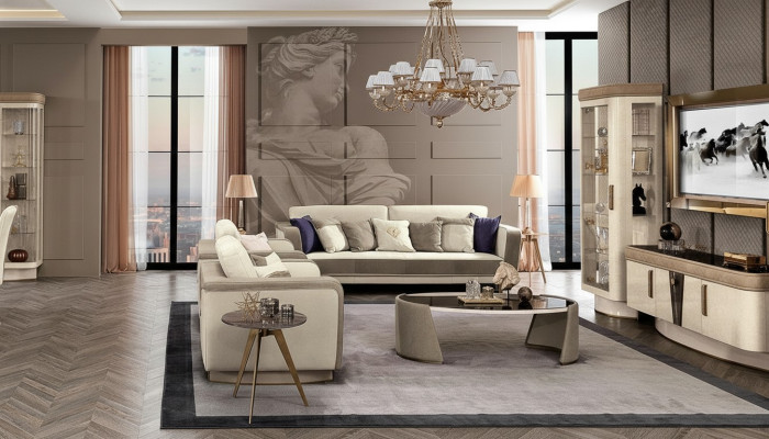 Sofagarnitur 3+1+1 Sitzer Set Design Sofas Polster Couchen Relax Modern Sofa neu