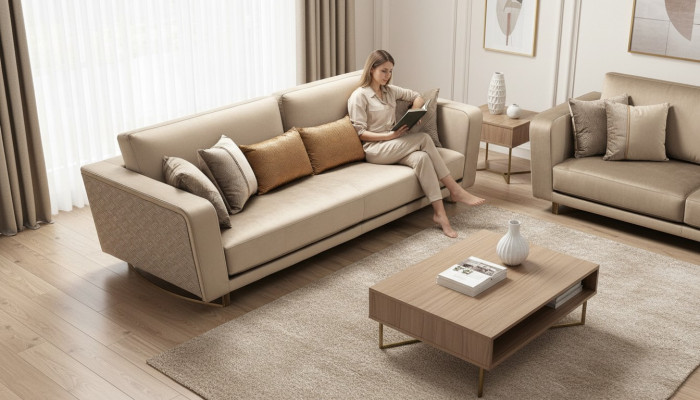 Designer-Dreisitzer-Polstersofa mit modernem Design für das Wohnzimmer