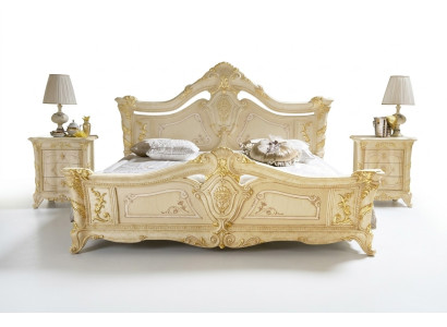 Doppelbett Betten Schlafzimmer Möbel Massivholz MobilPiu Luxury Bett