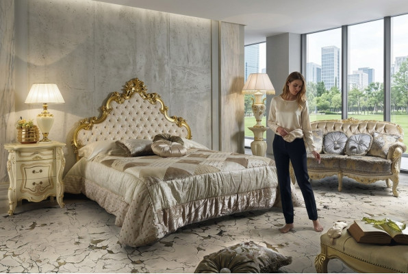 Postel 2x noční stolek 3 kusů. Designový hotelový set ložnice nový