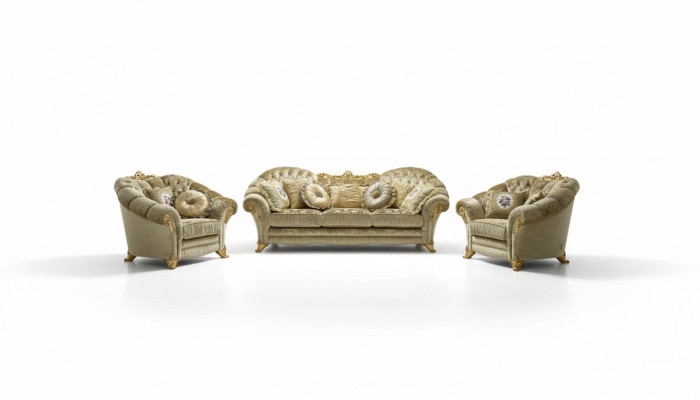 Sofagarnitur 3+1+1 Sitzer Sofas Couch Polster Garnitur Möbel Couchen Stoff Neu