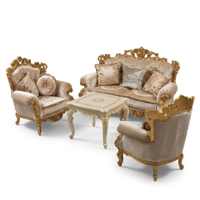Sofagarnitur 3+1+1 Sitzer Set Sofa Polster Couch Textil Relax Wohnzimmerset Neu