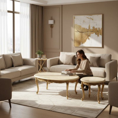 Couchtisch Holztisch Design Tische Italienische Möbel neu Luxus Wohnzimmer Tisch