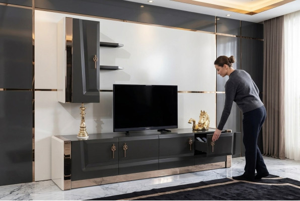 sidebaord Wohnzimmer Möbel tv Lowboard Fernseh Stand Design rtv Schrank Wohnwand