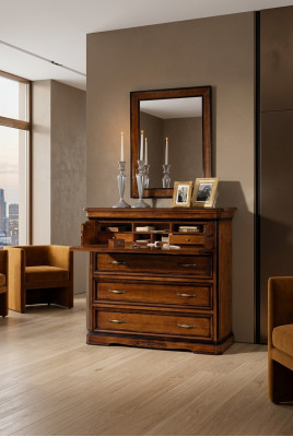 Kommode Spiegel Modern Kommoden Holz Design 2tlg. Schlafzimmer Garnitur Neu Set