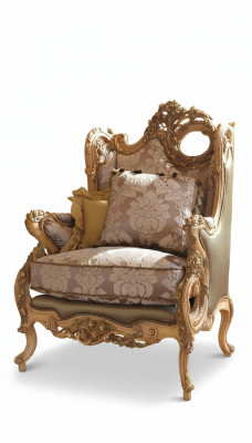 Sessel Sofas Couch Poster Klassisch Stoff Klassisch Luxus 1 Sitzer Sofa Möbel