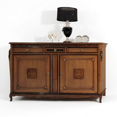 Kommode Wohnzimmer Kommode Schubladen Holz Sideboard Schrank Schränke Massiv