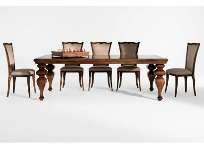 Tisch Möbel Esstisch Naturholz Retro Style Esszimmer Wohnzimmer Esstische Holz