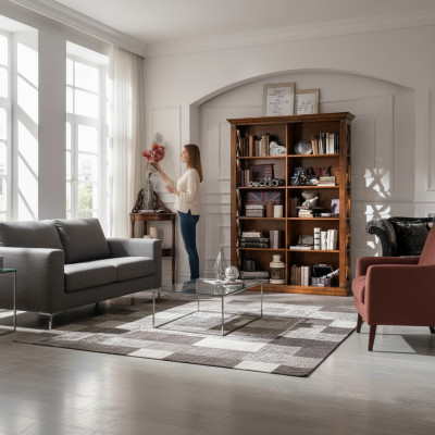 Wohnzimmer Vitrine Schrank Bücher Regal Anrichte Klassische Möbel Regale Holz