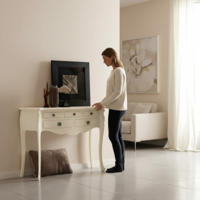 Konsolen Möbel Holz Telefon Beistell Italienische Tische Konsole Sideboard Neu