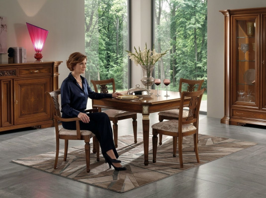 Luxus Set Esszimmer Esstisch Stuhl XXL Tisch Tische Stühle Holz Design 7 tlg Neu