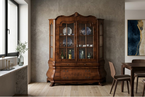 Vitrine 2 Tür Schrank Vitrinen Wohnzimmer Schränke Neu Möbel Möbel Glas Italien